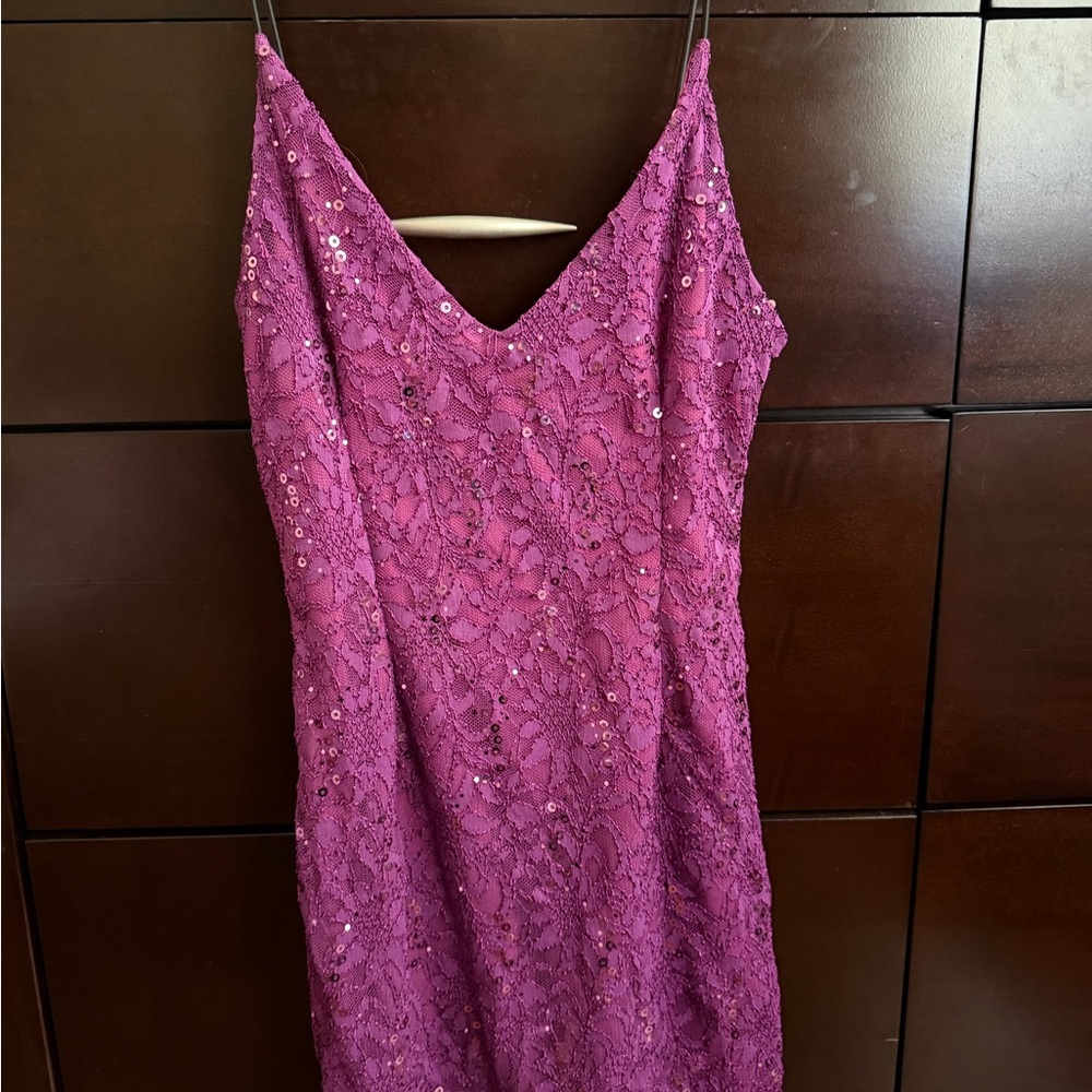 Elegant Pink Lace Dress